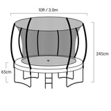 Kahuna Trampoline 10 ft with Basketball set - Rainbow