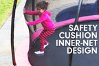 Kahuna Trampoline 8 ft with Roof - Pink