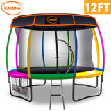 Kahuna Trampoline 12 ft with  Roof-Rainbow