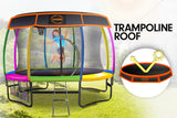 Kahuna Trampoline 12 ft with  Roof-Rainbow