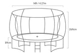 Kahuna Trampoline 14 ft with  Roof - Purple