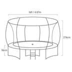 Kahuna Trampoline 14 ft with  Roof- orange