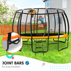 Kahuna Trampoline 16 ft with Basketball set - Orange