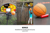 Kahuna Pro 8ft Trampoline with Mat, Reversible Pad, Basketball Set