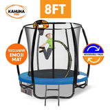 Kahuna Pro 8ft Trampoline with Mat, Reversible Pad, Basketball Set