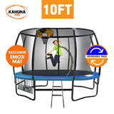 Kahuna Pro 10ft Trampoline with Mat, Reversible Pad, Basketball Set