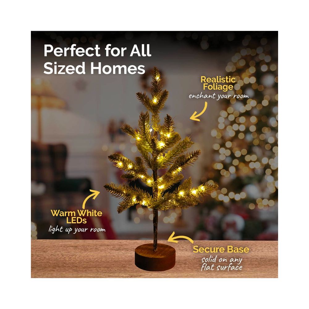 Battery Operated Light Up Christmas Tree - 50cm