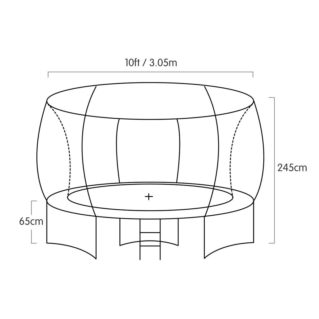 Kahuna 10ft Springless Trampoline with Basketball Set