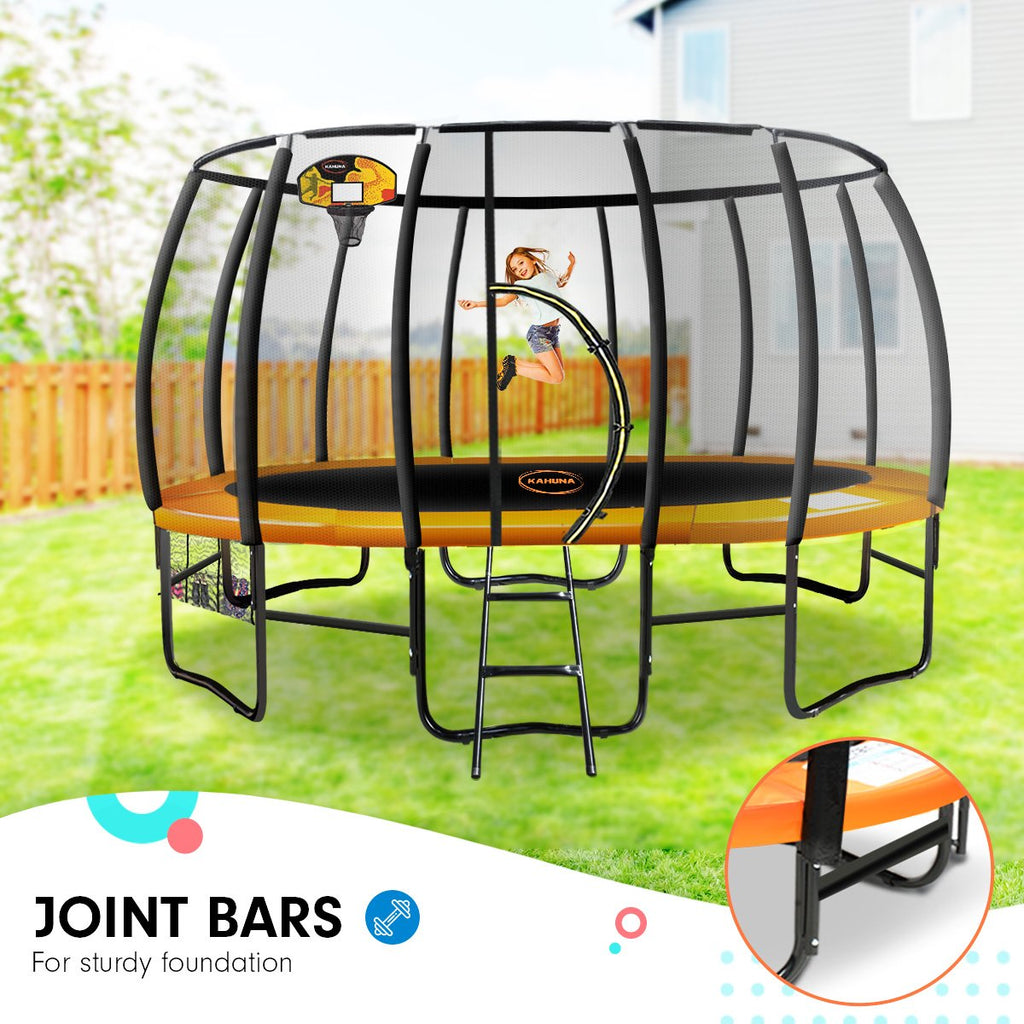 Kahuna 12ft Springless Trampoline with Basketball Set – Smooth Sales