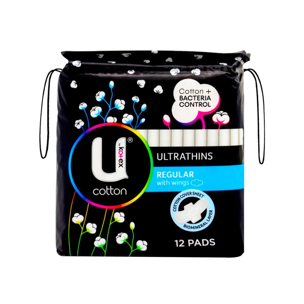 2 Pack x U by Kotex Ultrathins Regular Pads with Wings 12pc