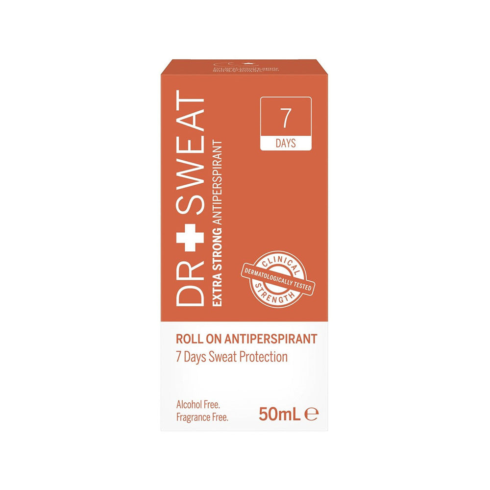 Dr Sweat Antiperspirant Roll On Extra Strong Fragrance Free 50ml