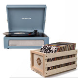Crosley Voyager 3-Speed Portable Turntable + Free Record Storage Crate