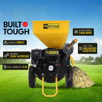 Ducar 7HP Wood Chipper Shredder Mulcher Grinder Petrol Yellow Black