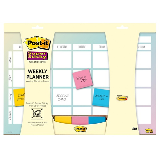Post-it: Weekly Planner and Super Sticky Adhesive Notes