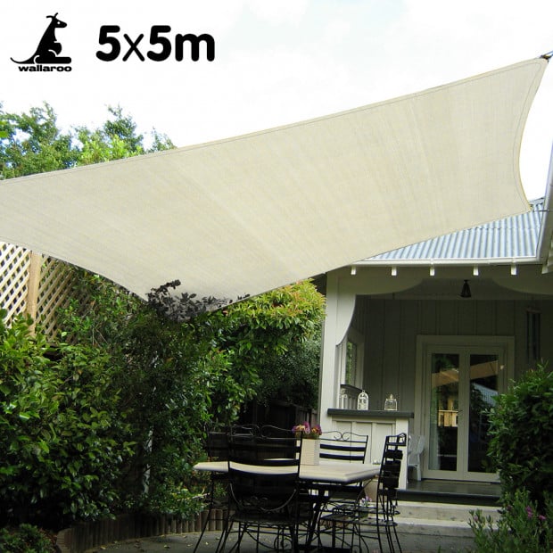 Wallaroo Waterproof Shade sail 5x5 160 GSM