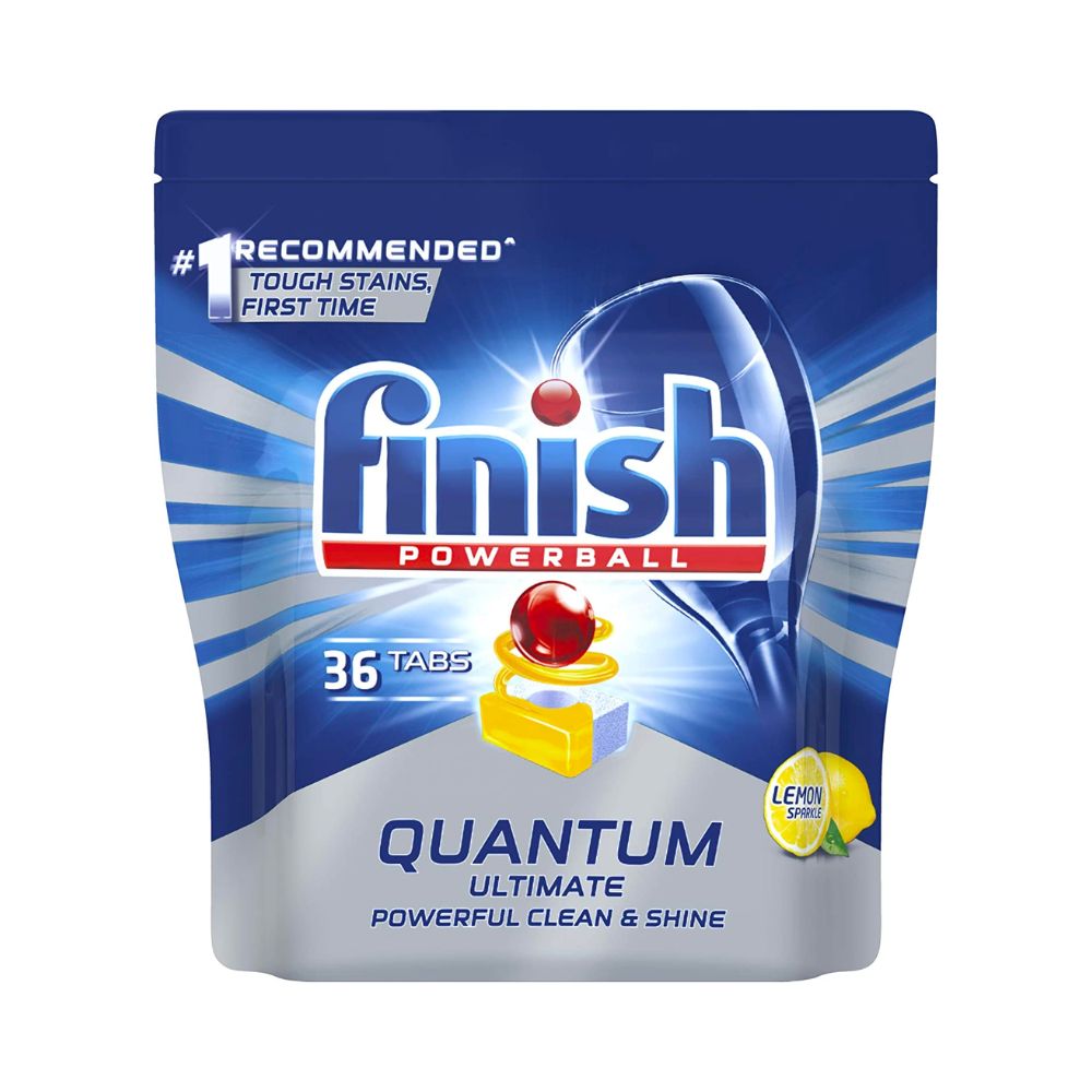 2 Pack x Finish Powerball Quantum Ultimate Dishwasher Lemon Sparkle 36 Tablets