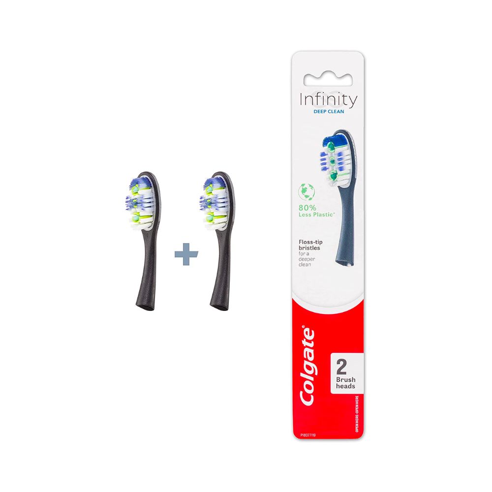 Colgate Infinity Deep Clean Replacement Toothbrush Heads - 2 Pack