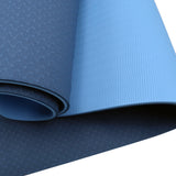 Powertrain Eco-Friendly TPE Pilates Exercise Yoga Mat 8mm - Dark Blue