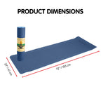 Powertrain Eco-Friendly TPE Pilates Exercise Yoga Mat 8mm - Dark Blue