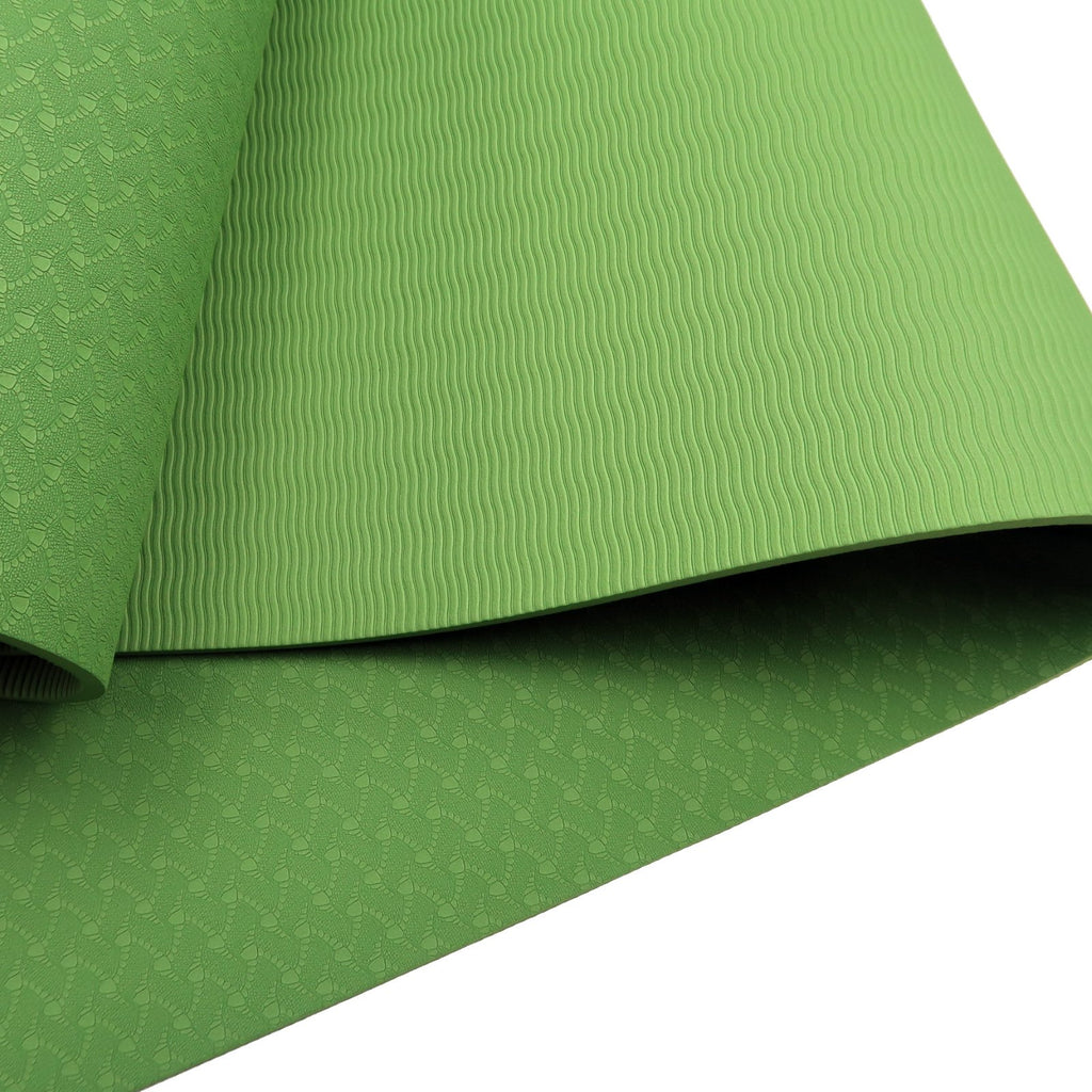 Powertrain Eco-Friendly TPE Yoga Pilates Exercise Mat 6mm - Green