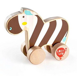 Lucy & Leo Rolling Zebra Wooden Toy Set